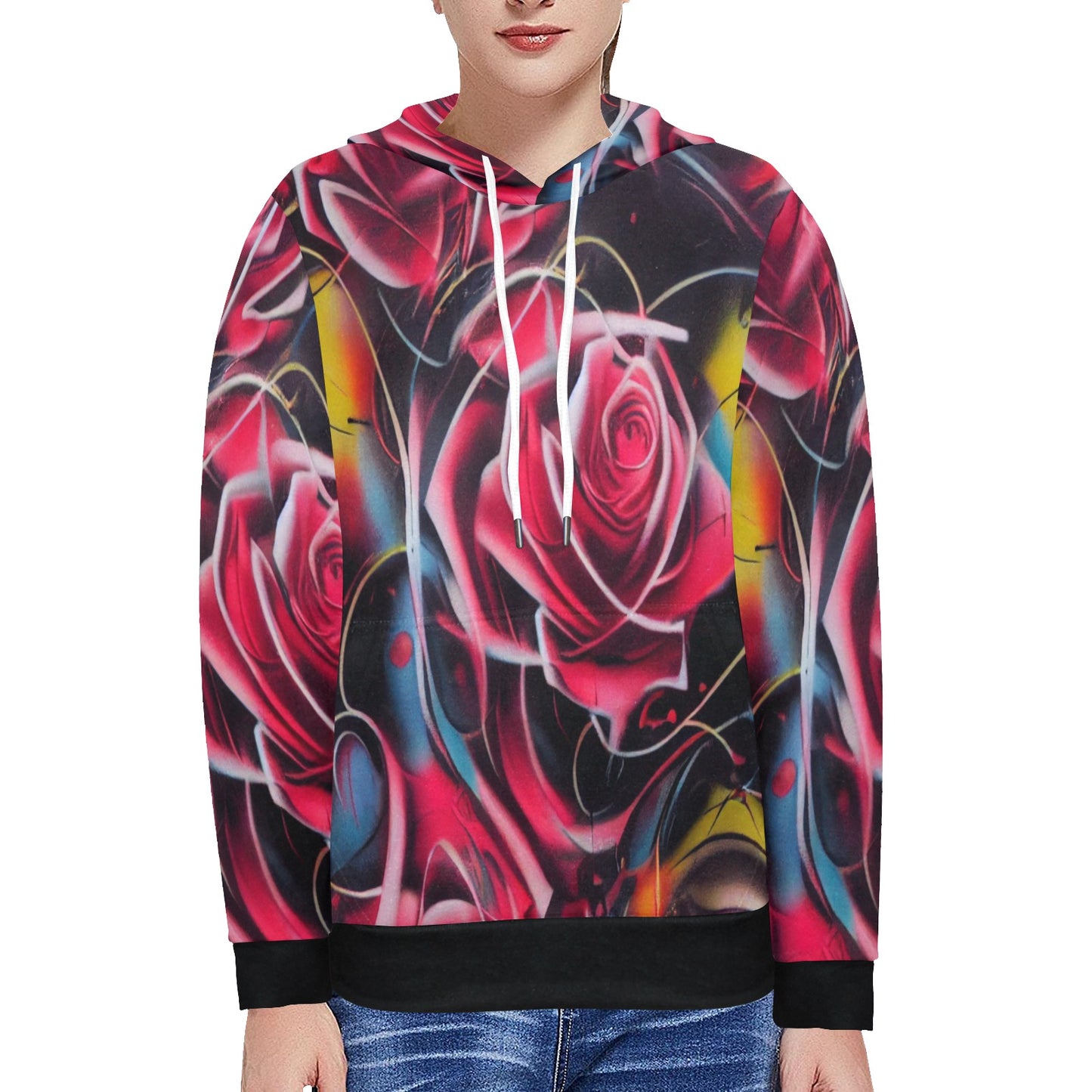 rose full sublimation hoodie